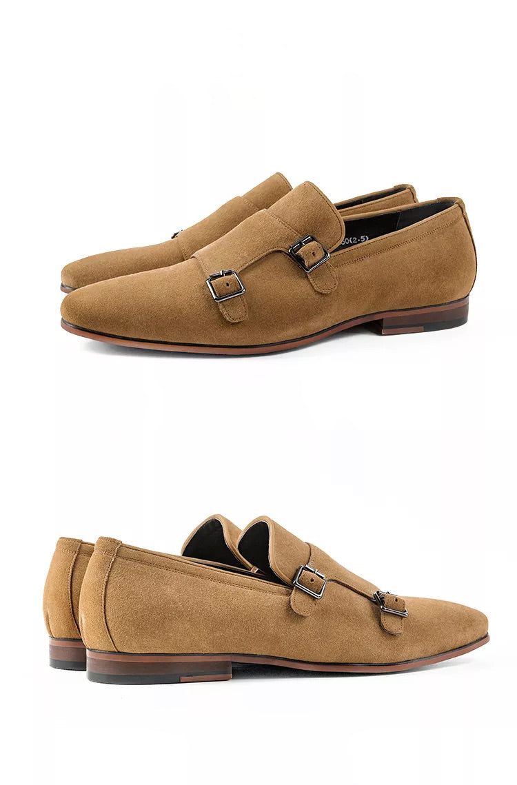 Zaee Suede Monk Shoes